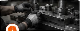 Press tool being repaired
